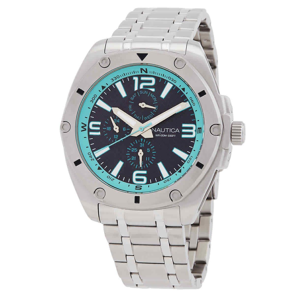 Nautica Multifunction Quartz Blue Dial Men`s Watch NAPTCS225