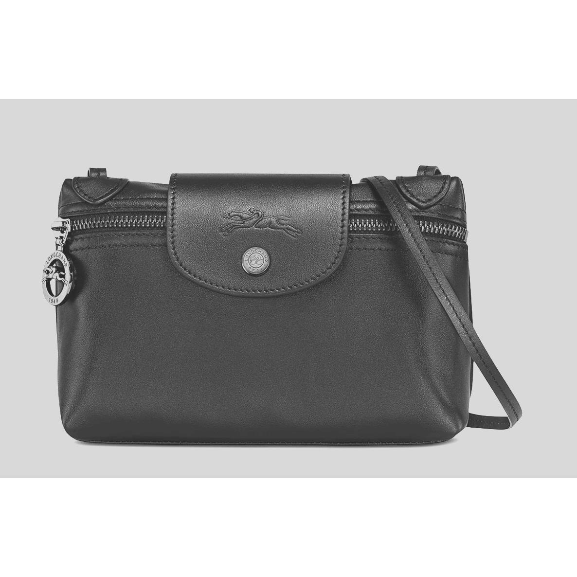 Longchamp Le Pliage Xtra Small Leather Crossbody In Black