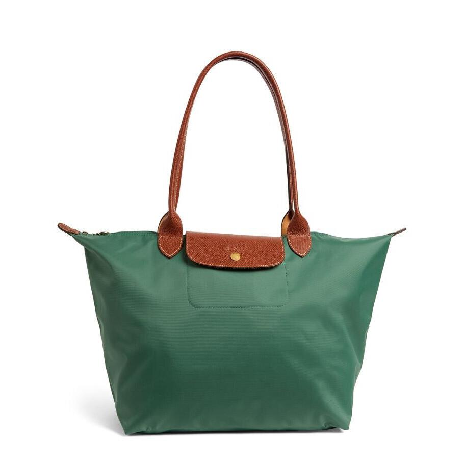 Longchamp Le Pliage Classic Large Nylon Shoulder Tote Sage Green Authentc