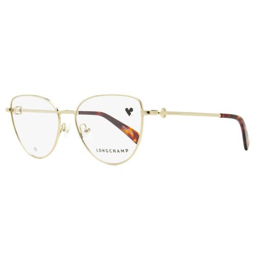 Longchamp Cat Eye Eyeglasses LO2158 714 Gold/havana 54mm