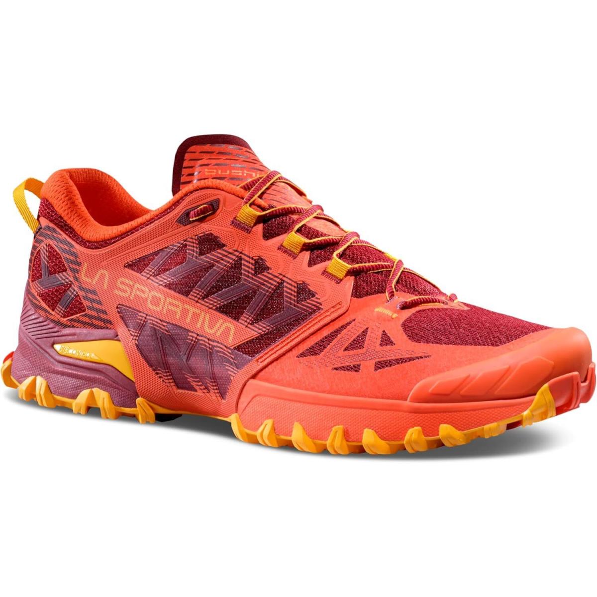 La Sportiva Mens Bushido Iii Performance Mountain/trail Running Shoes Cherry Tomato/Sangria