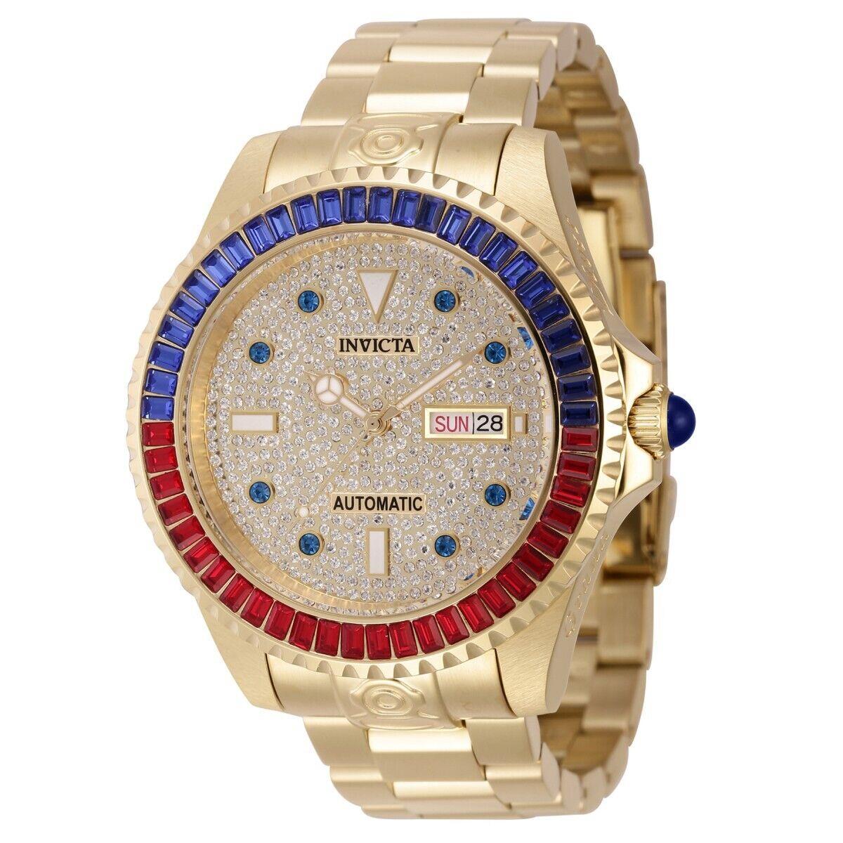 Invicta Pro Diver Automatic Men`s Watch - 47mm Gold 46636