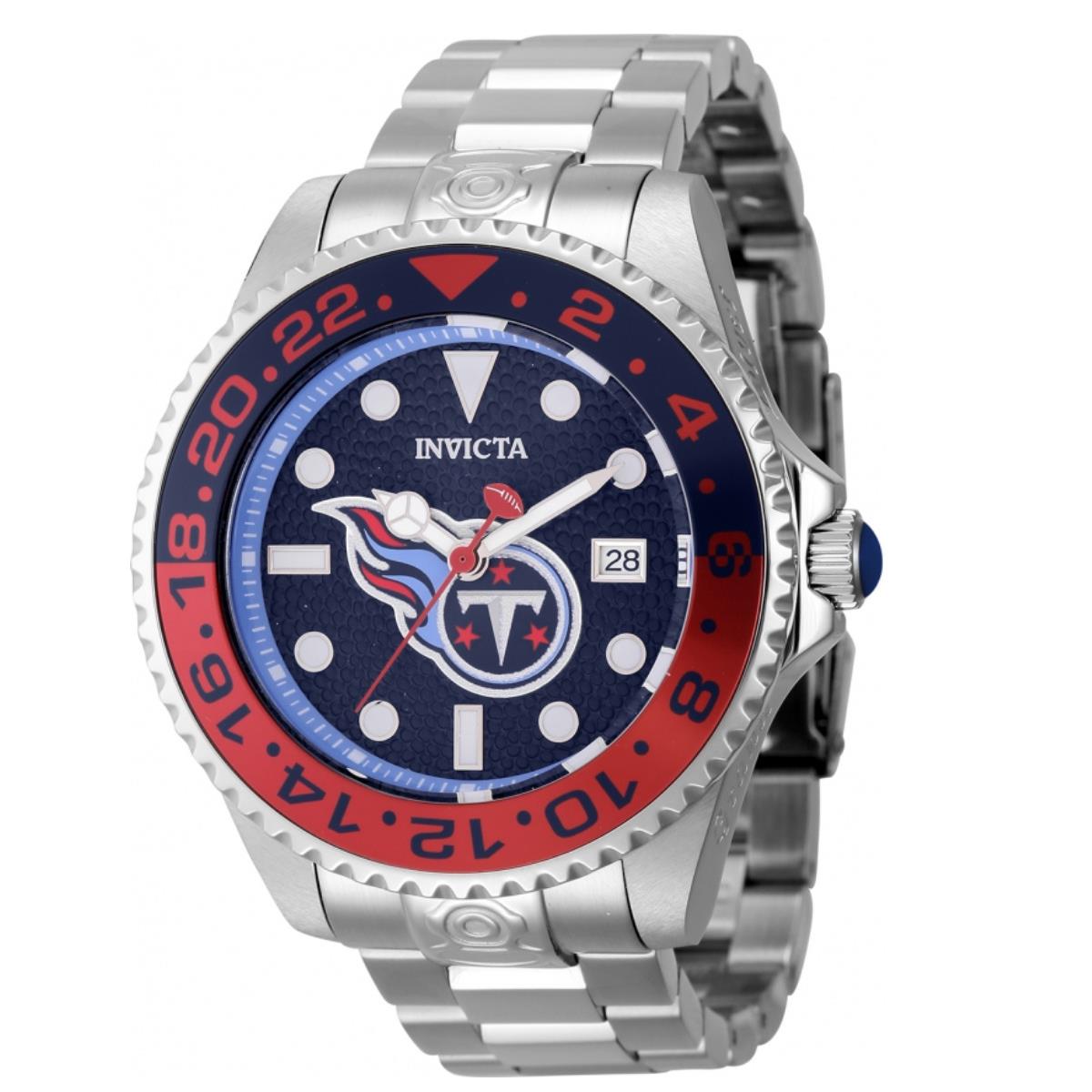 Invicta Nfl Tennessee Titans Men`s 47mm Grand Diver Automatic Watch 45043