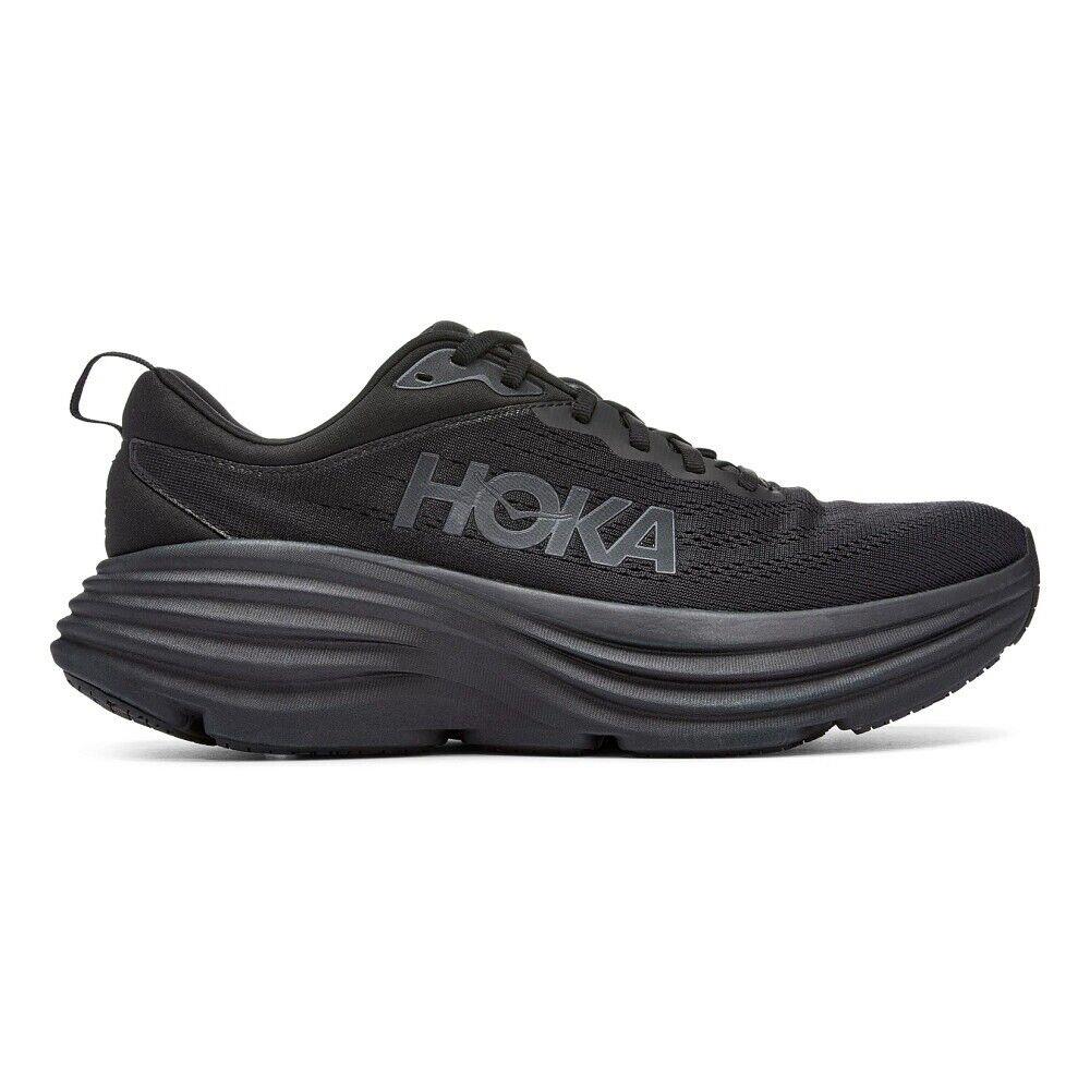 Men`s Hoka Bondi 8 Black Black Various Extra Wide Sizes