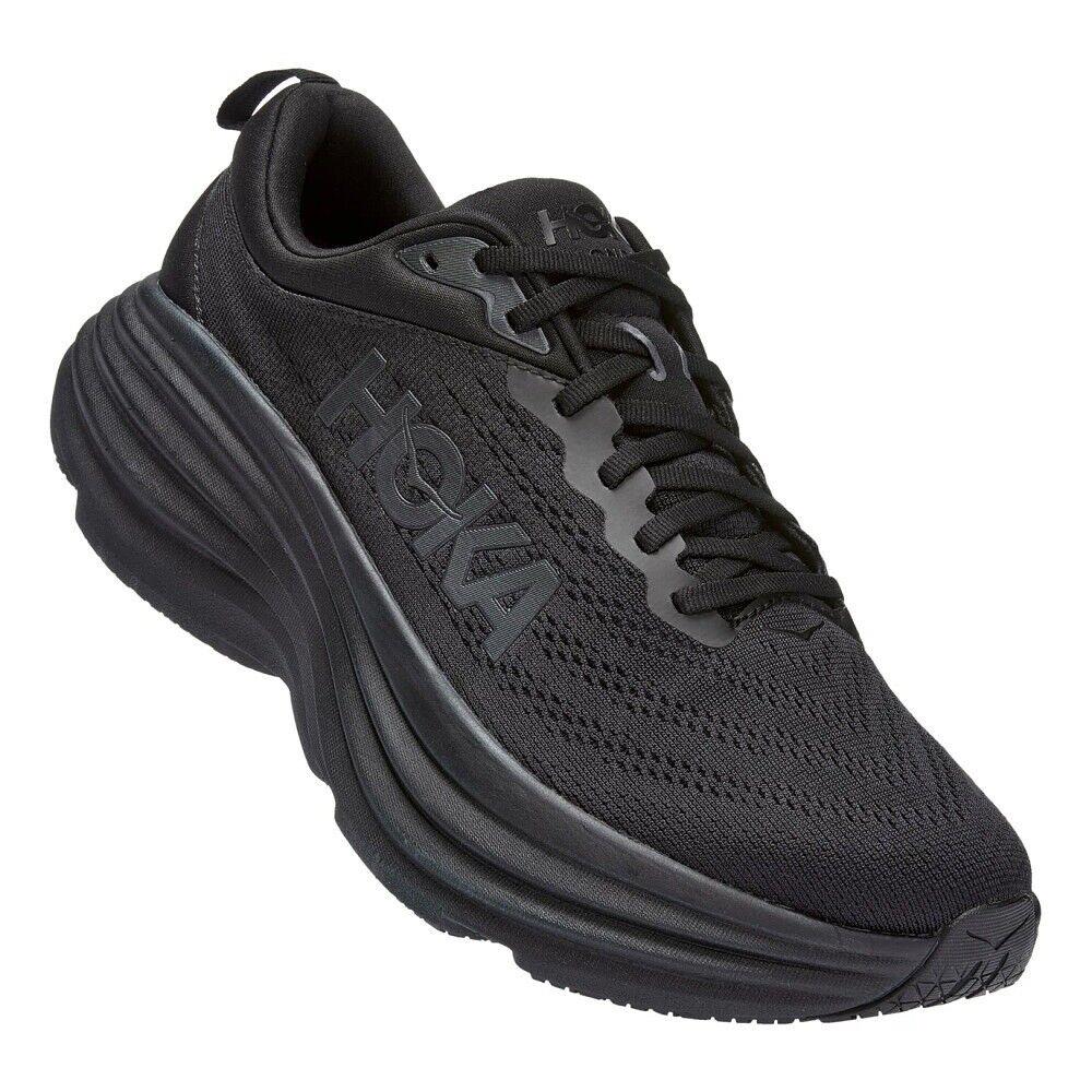 Men`s Hoka Bondi 8 Black Black Various Sizes