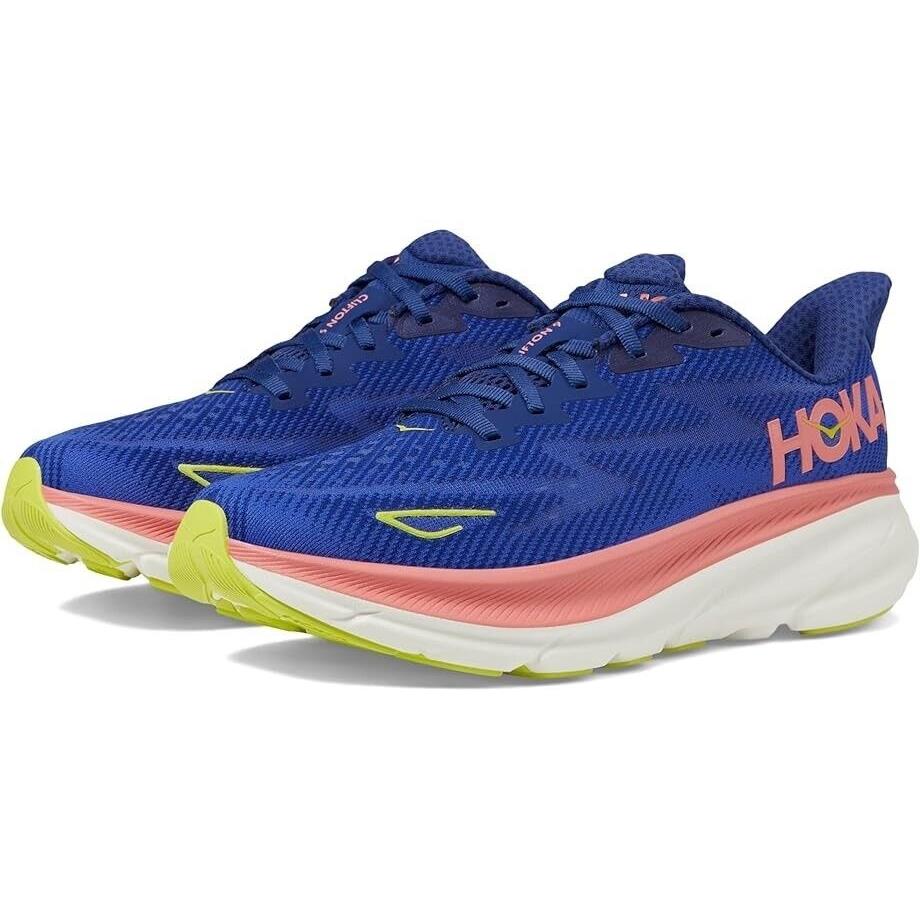 Women`s Hoka Clifton 9 Evening Sky Coral Various Sizes