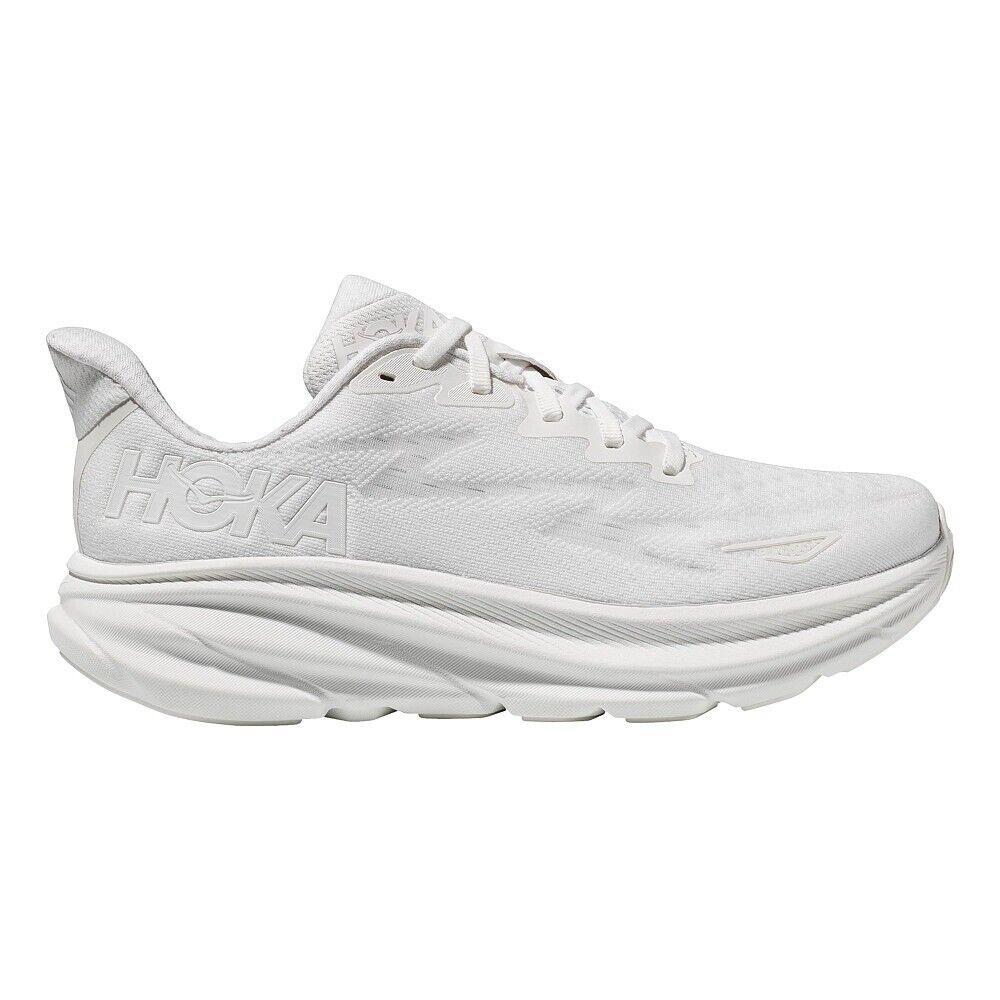 Women`s Hoka Clifton 9 White White Various Wide Sizes