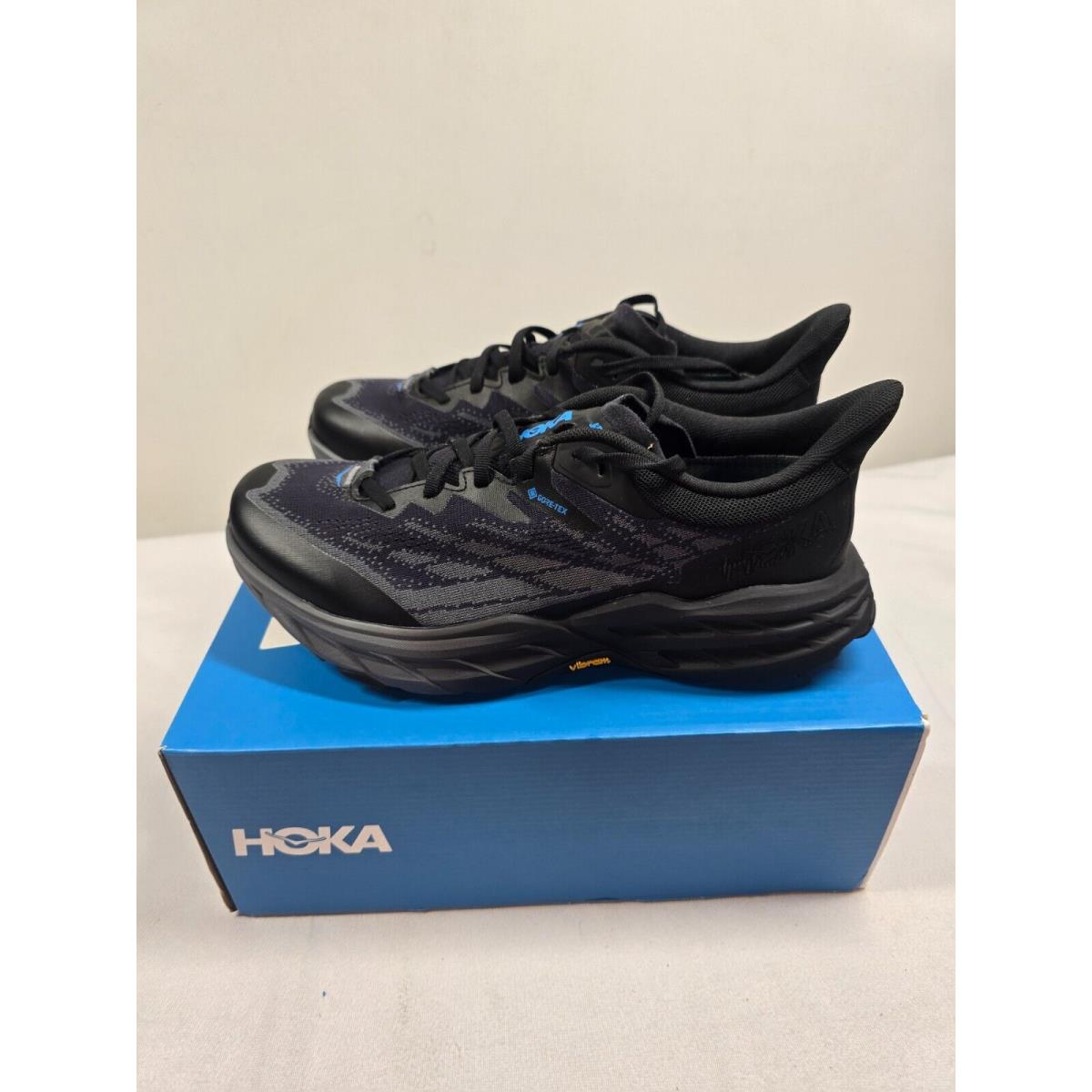 Hoka One Speedgoat 5 Gtx Gore-tex Black Hiking Trail Shoes Men`s Size 10 D