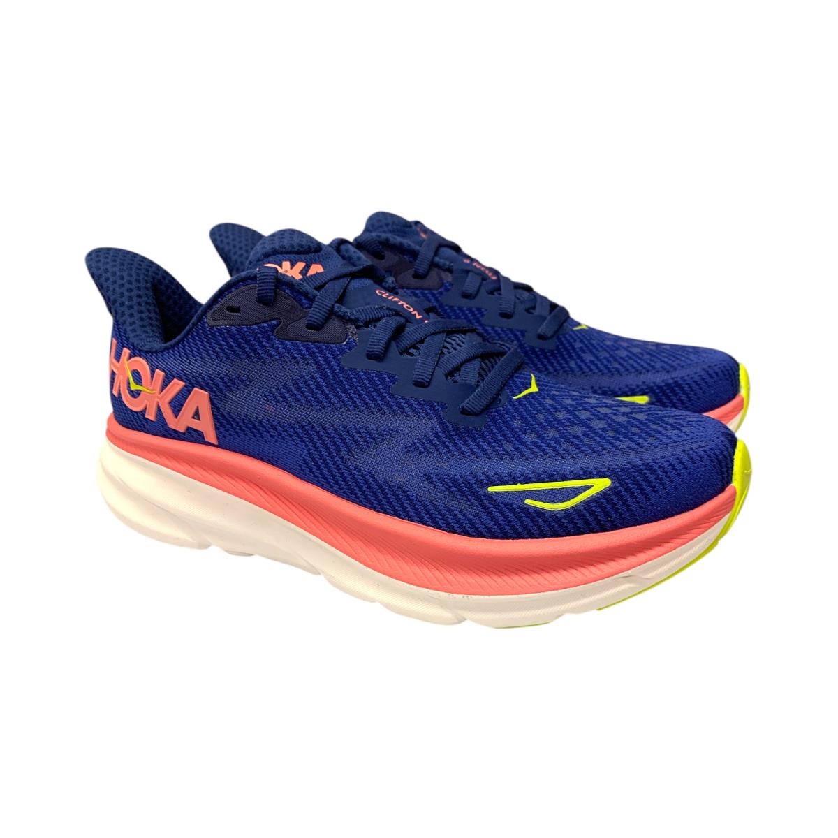 Hoka One One Women`s Clifton 9 Waterproof Lace Up Athletic Sneaker Evening