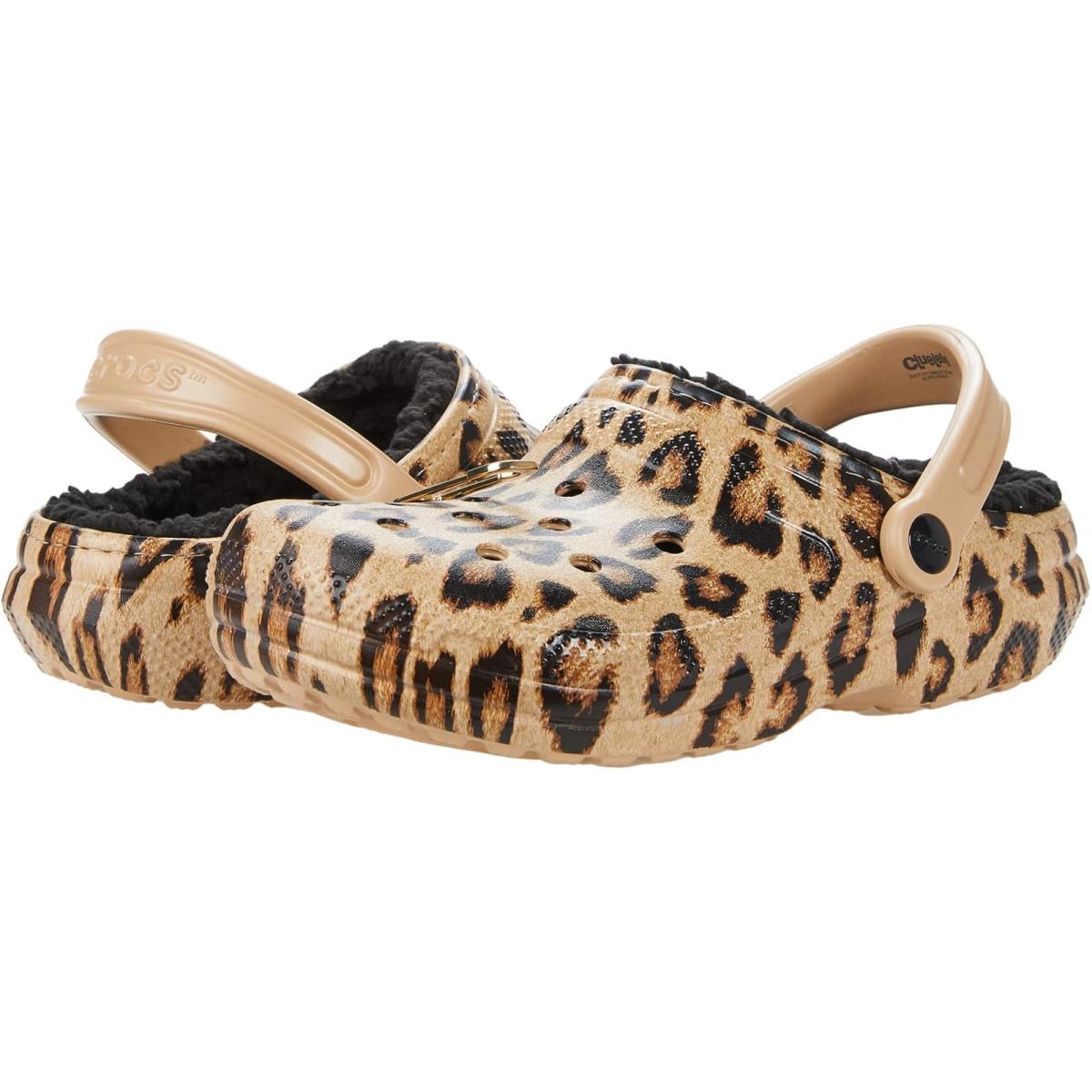 Woman`s Crocs Zappos x Crocs Clueless Exclusive: The Amber Classic Lined Clog Leopard, or Whatever