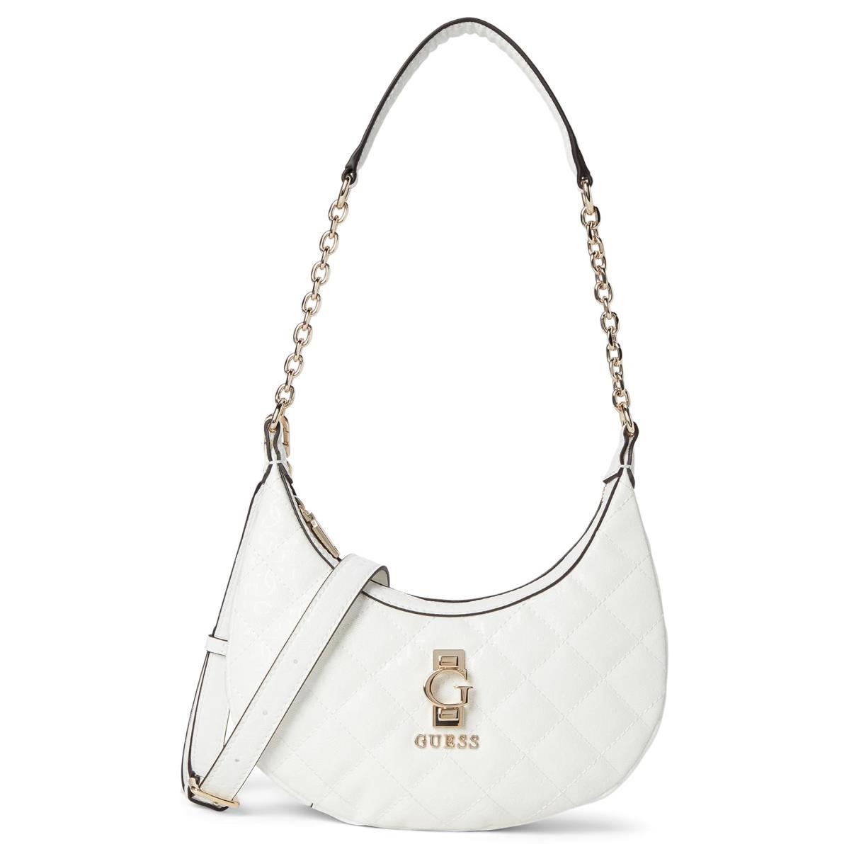 Woman`s Handbags Guess Bessey Hobo Shoulder Bag White