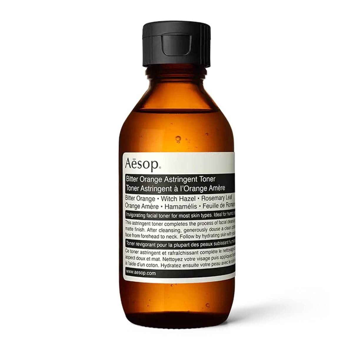 Aesop Bitter Orange Astringent Toner Cleanses Skin of Sweat and Grime Citrus