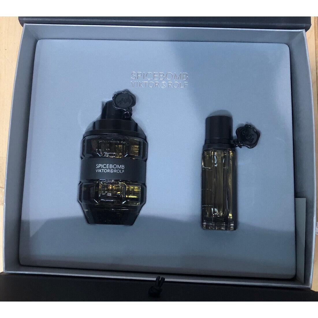 Viktor Rolf Spicebomb Men 2PC Gift Set Edt Spray 3.0 OZ + .68 OZ