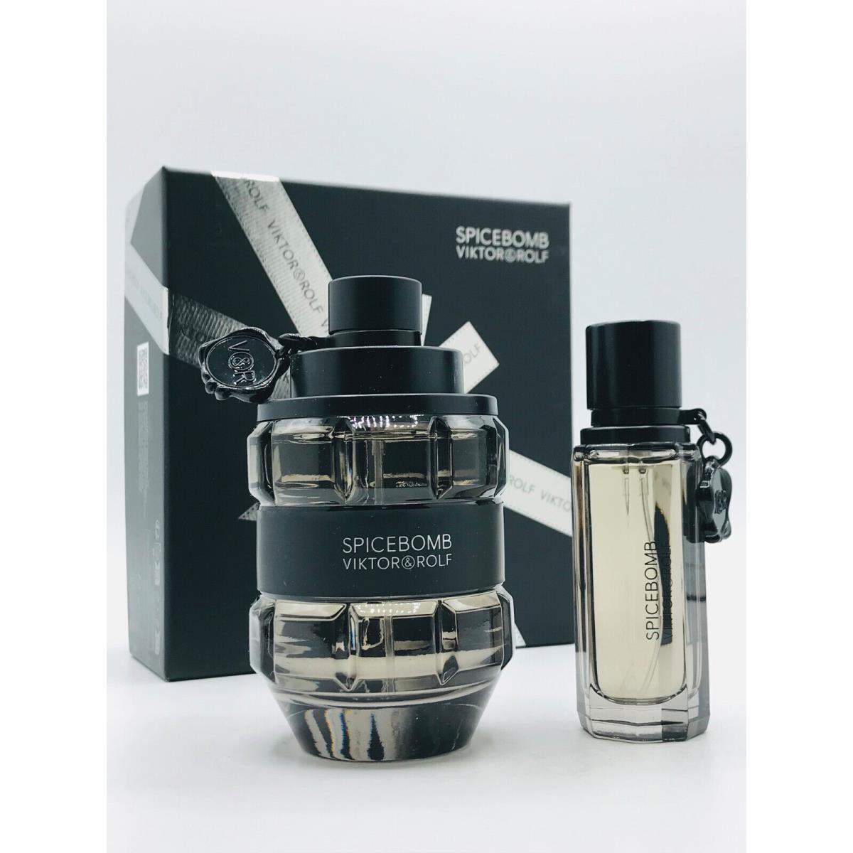 Viktor Rolf Spicebomb Men 2pc Set Cologne Spray 3.04 oz and .68 oz Spray