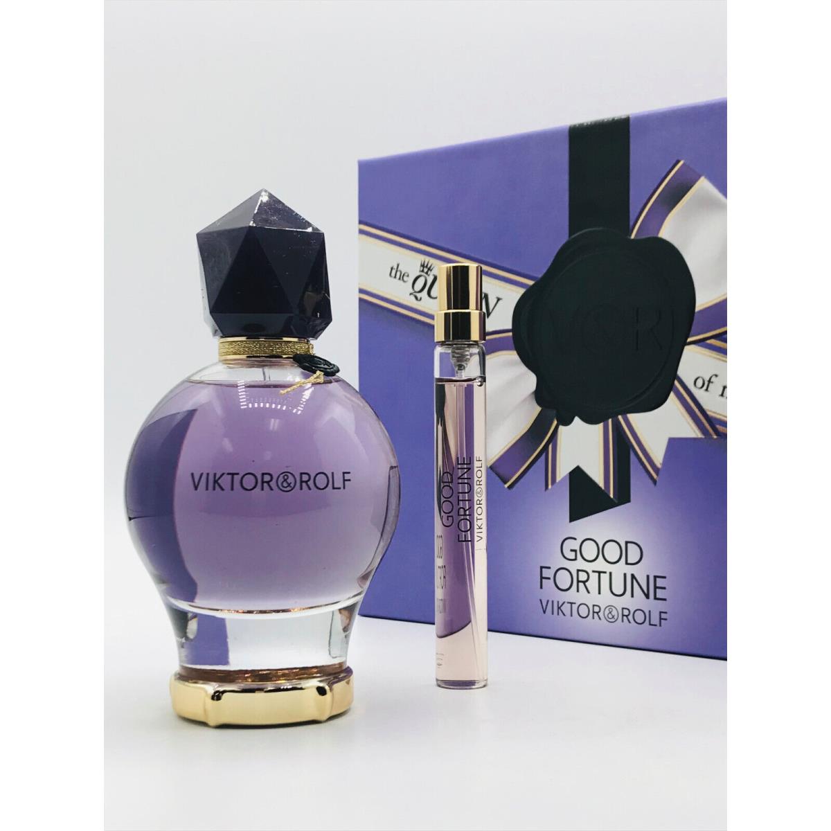 Viktor Rolf Good Fortune 2pc Set Women Parfum Spray 3.0 oz and Mini Spray .34 oz