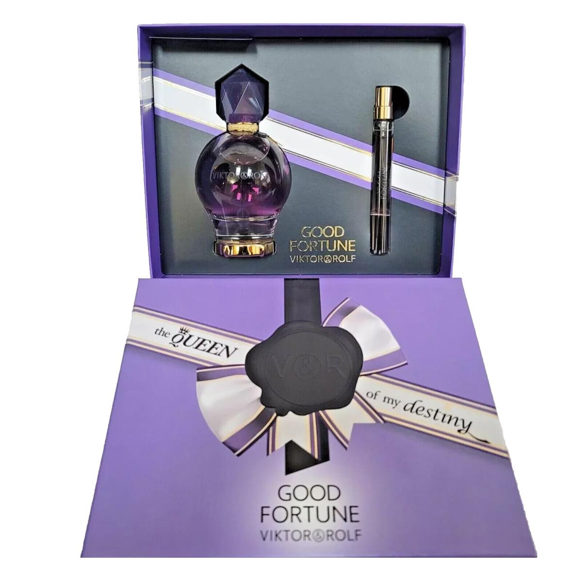 The Viktor Rolf Good Fortune 2pc Set 1.7 oz Edp + 10ml/.33 oz Edp Travel Spray