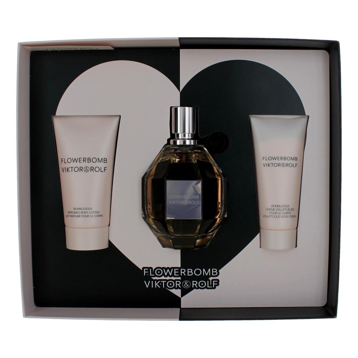 Flowerbomb By Viktor Rolf 3 Piece Gift Set For Women