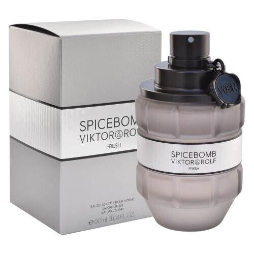 Spicebomb Fresh by Viktor Rolf 3oz / 90 ml Edt For Men Rare Box