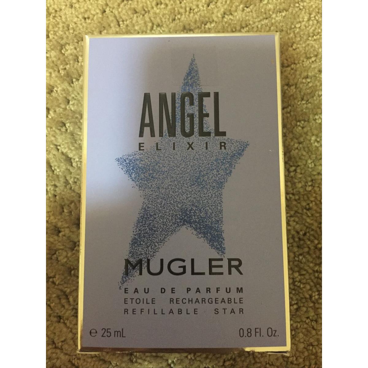 Thierry Mugler Angel Elixir Women Perfume Eau De Parfum 0.8oz 25ml Refillable