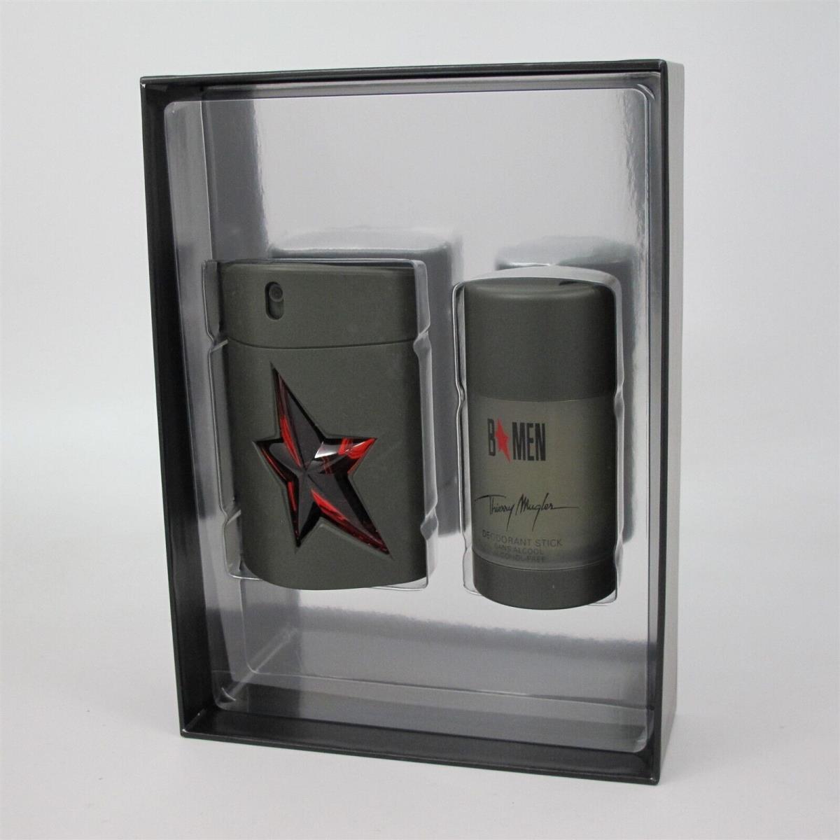 B Men by Thierry Mugler 2 Pc Set: 1.7 oz Edt Spray 2.7 oz Deodorant Stick