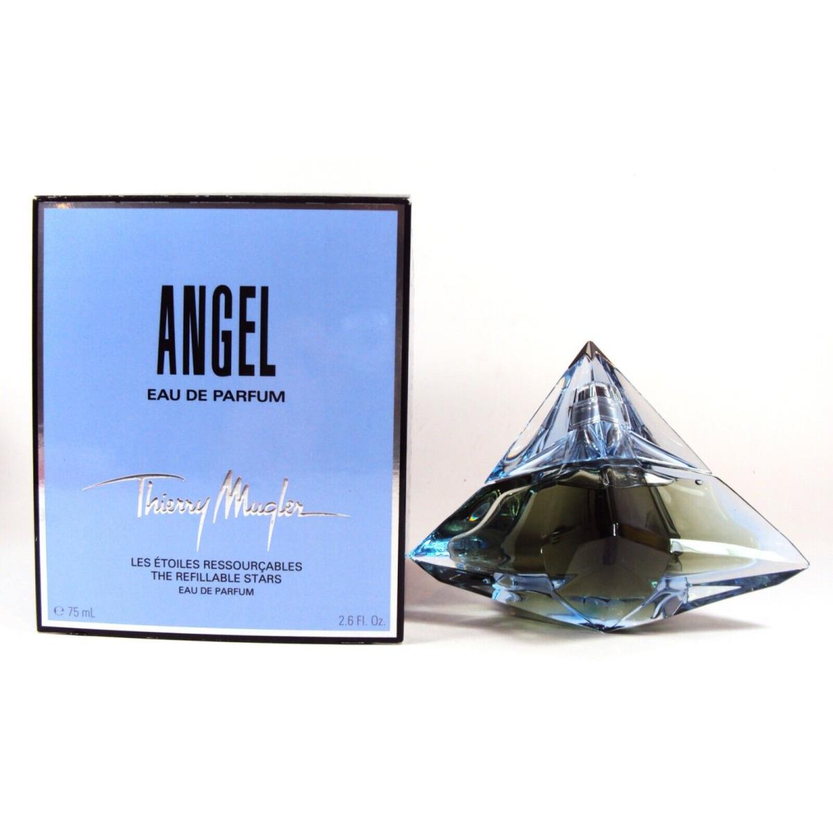 Thierry Mugler Angel 2.6 oz / 75 ml Edp Spray Refillable Star Bottle W/box