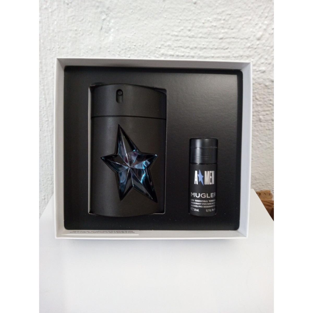 Amen Mugler 2PCE Set 3.4 OZ Edt Spray 0.7 Oz/ 20 ML Deodorant Stick For Men