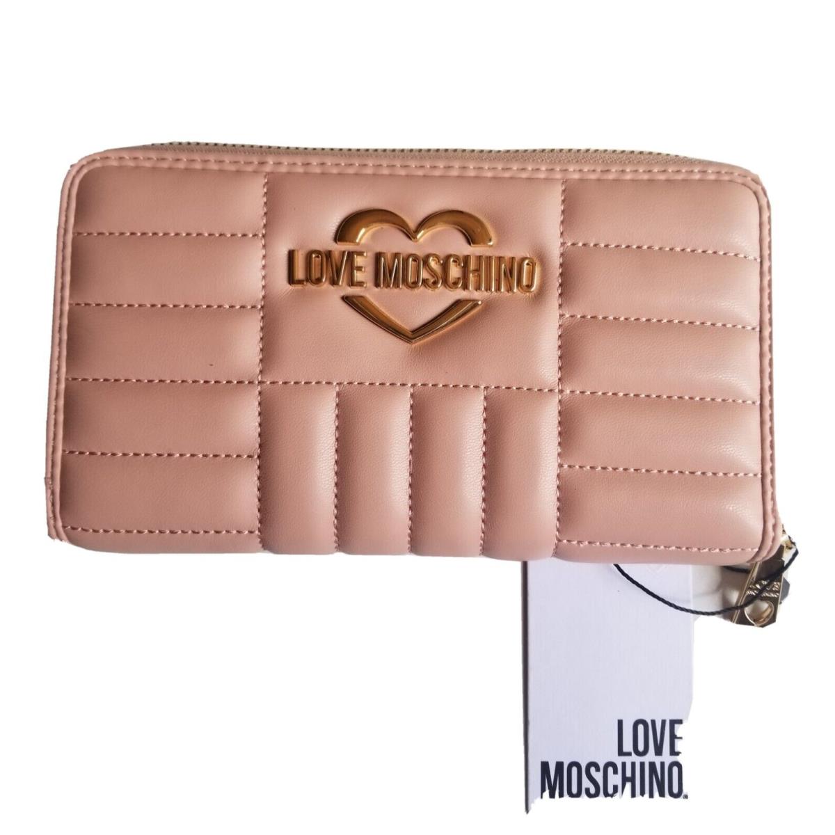 Bnwts Love Moschino Dusty Pink Credit Coin Bill Wallet