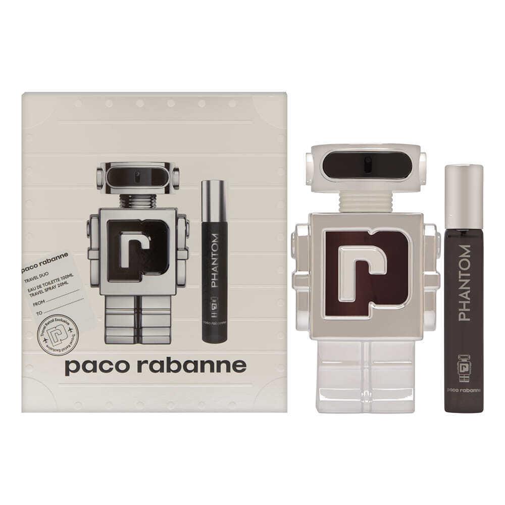 Phantom by Paco Rabanne For Men 2 PC Set: 3.4 oz Edt Spray + 0.68 oz Edt Spray