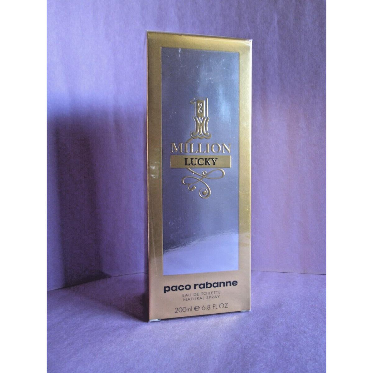 1 Million Lucky Paco Rabanne 200 ml 6.8 oz Eau de Toilette Spray in Box