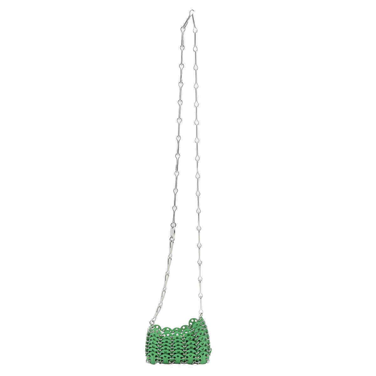 Bright Green 1969 Micro Crossbody Bag 23PSS0336MET424 by Paco Rabanne