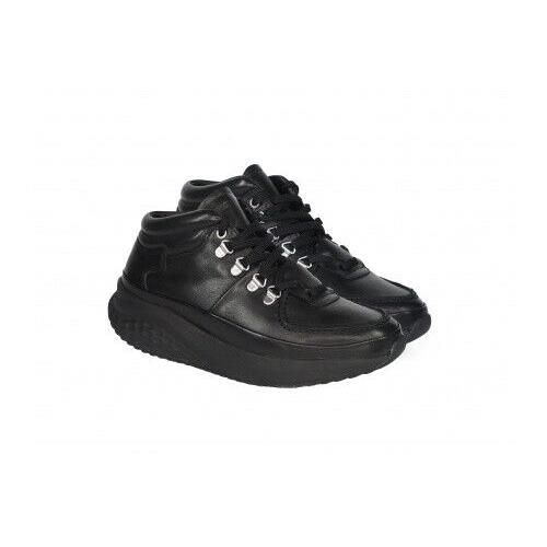 Mbt Men`s Elba Casual Lace Boot Level 3 Rocker Nappa Emboss Leather Black