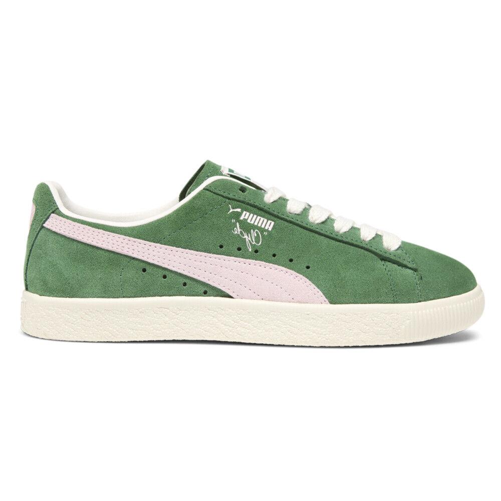 Puma Clyde Og Lace Up Womens Green Sneakers Casual Shoes 39861210 - Green