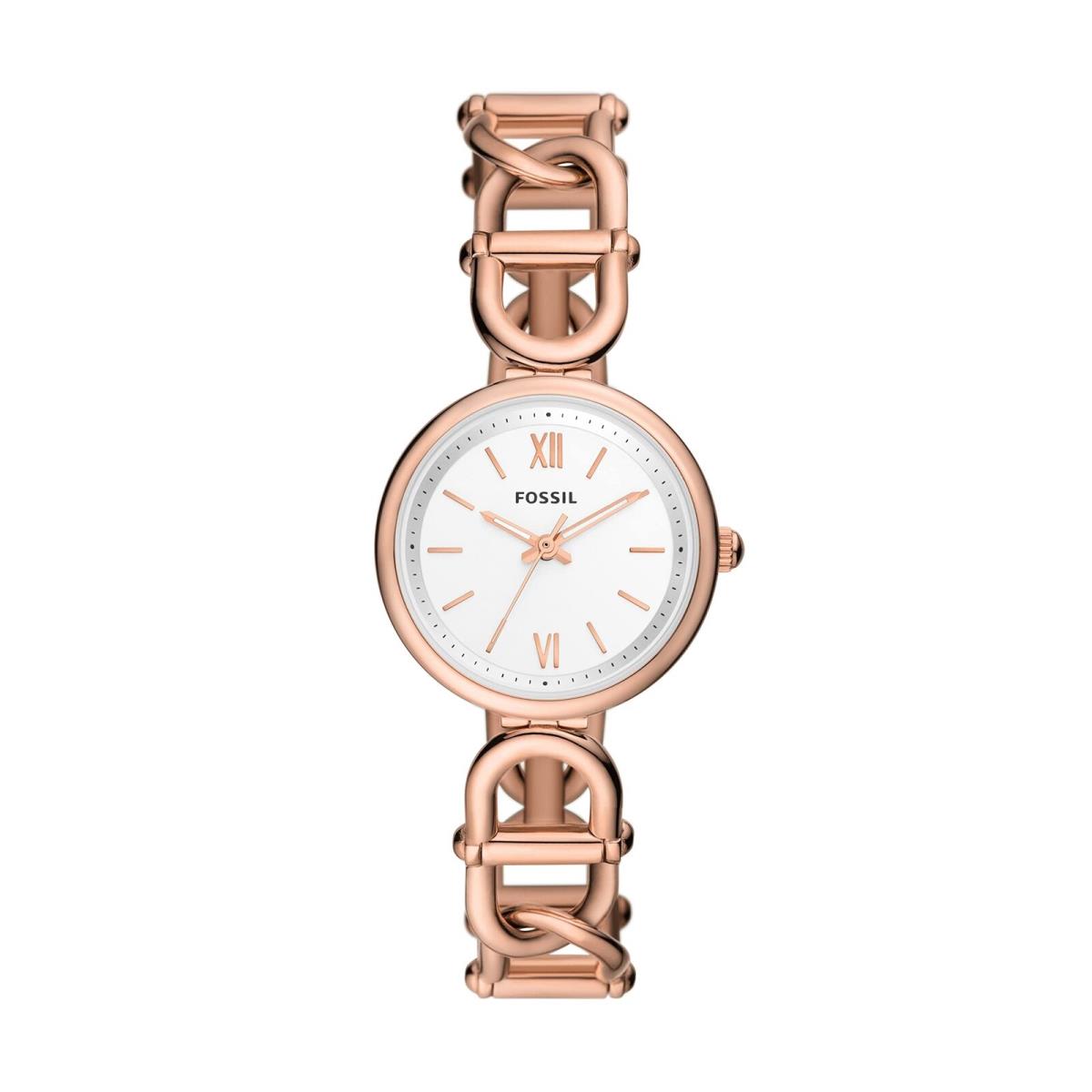 Fossil - Carlie Signature Chain Women`s Watch Rose Gold