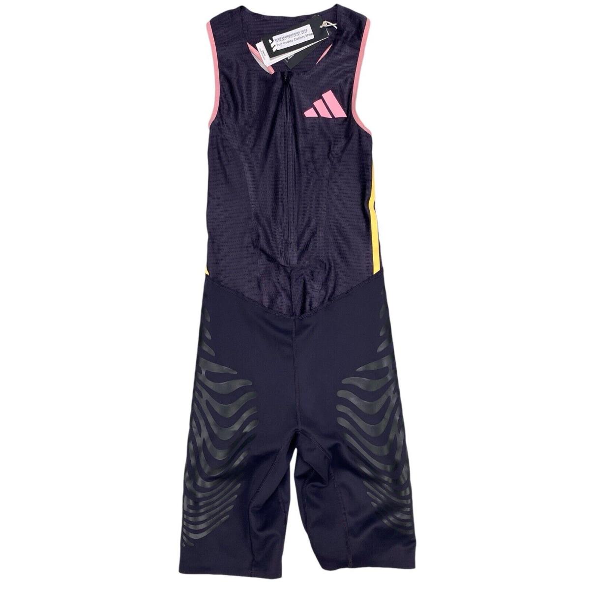 Adidas Men`s Promo Sleeveless Speed Sprint Suit Rheon IN1132 Aurora / Black