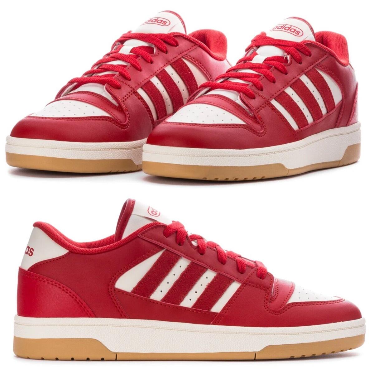 Adidas Classic Mens Retro Low Top Athletic Sneaker Red White Gum All Sizes