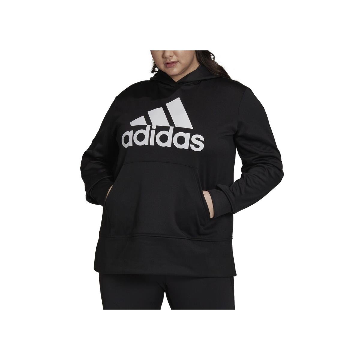 Adidas Plus Size Aeroready Big Logo Long Sleeve Hoodie