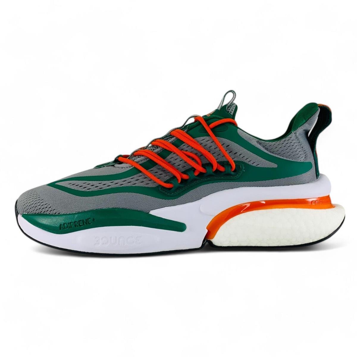 Adidas Alphaboost v1 x Miami Hurricanes Men`s Shoes Athletic Sneakers IE1038