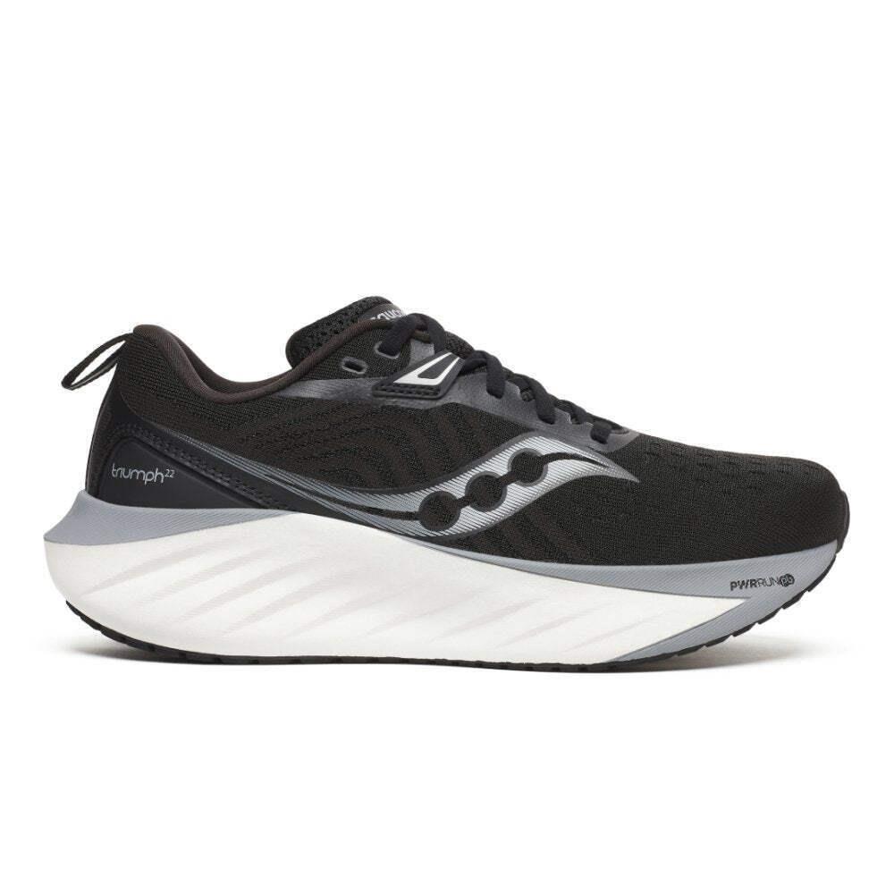 Saucony Women`s Triumph 22 Wide Running Shoes - Black/white - Black/White