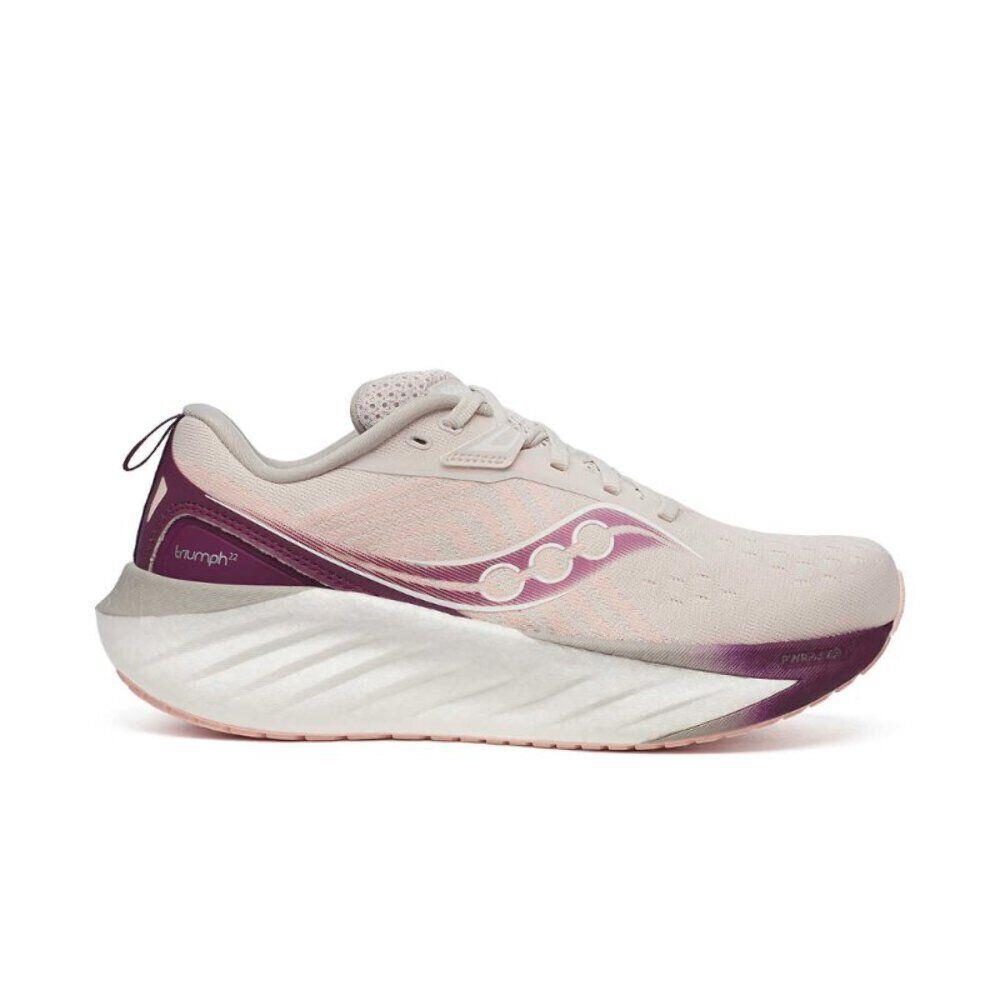 Saucony Women`s Triumph 22 Running Shoes - Moon/eggplant