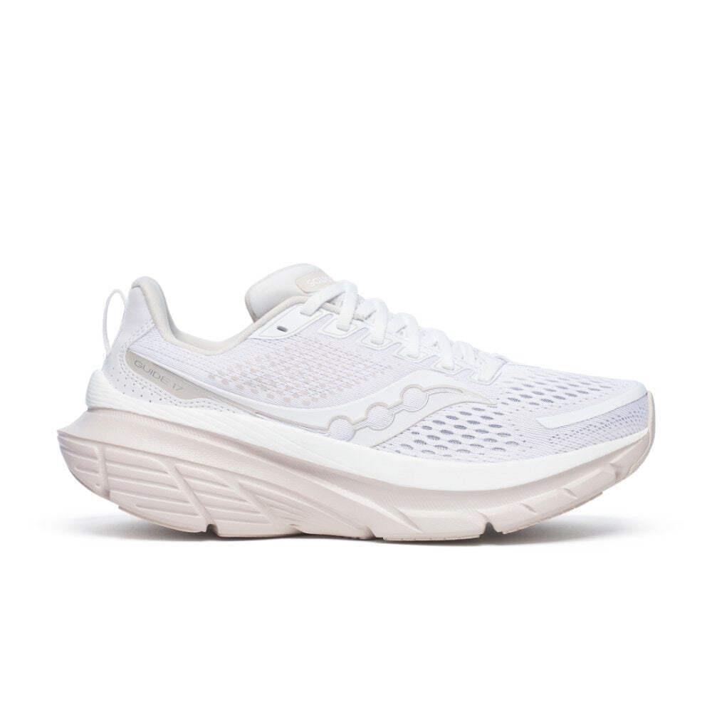 Saucony Women`s Guide 17 Max Cushioned Everyday Running Shoe - White/moon