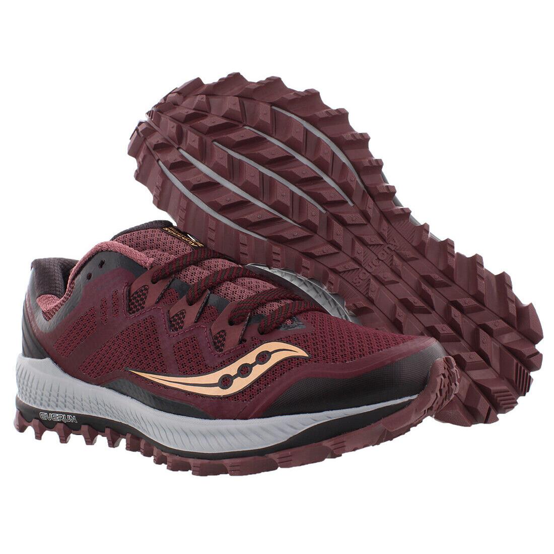 Saucony Peregrine 8 Womens Shoes - Wine/Pearl, Main: Purple