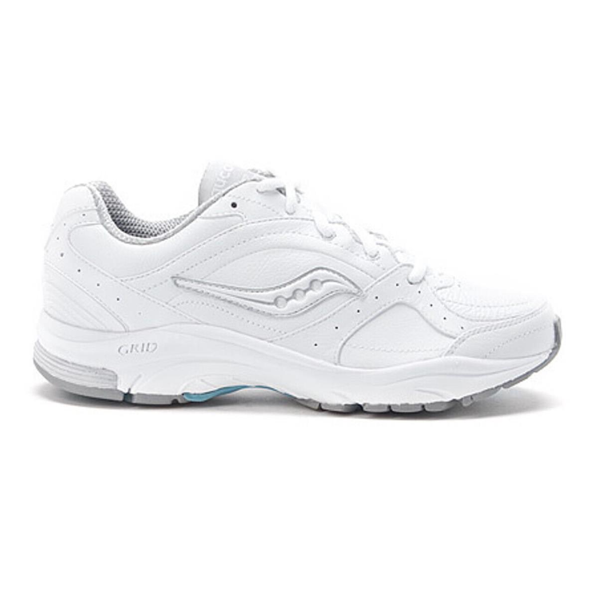 Saucony Women`s Progrid Integrity ST 2 Walking Shoes White/silver 9 D Wide US