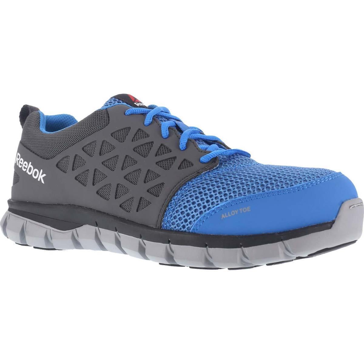 Reebok Sublite Cushion Work Alloy Toe Static-dissipative Work Athletic Shoe - BLUE GREY