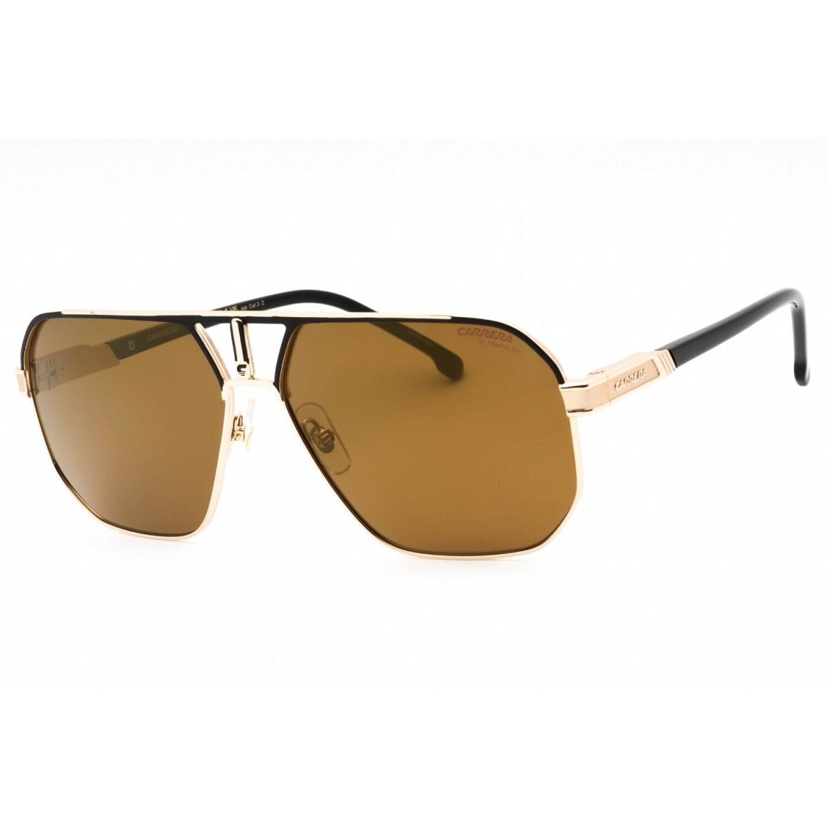 Carrera 1062/S I46YL Sunglasses Matte Black Gold Frame Gold Polarized Lens 62mm