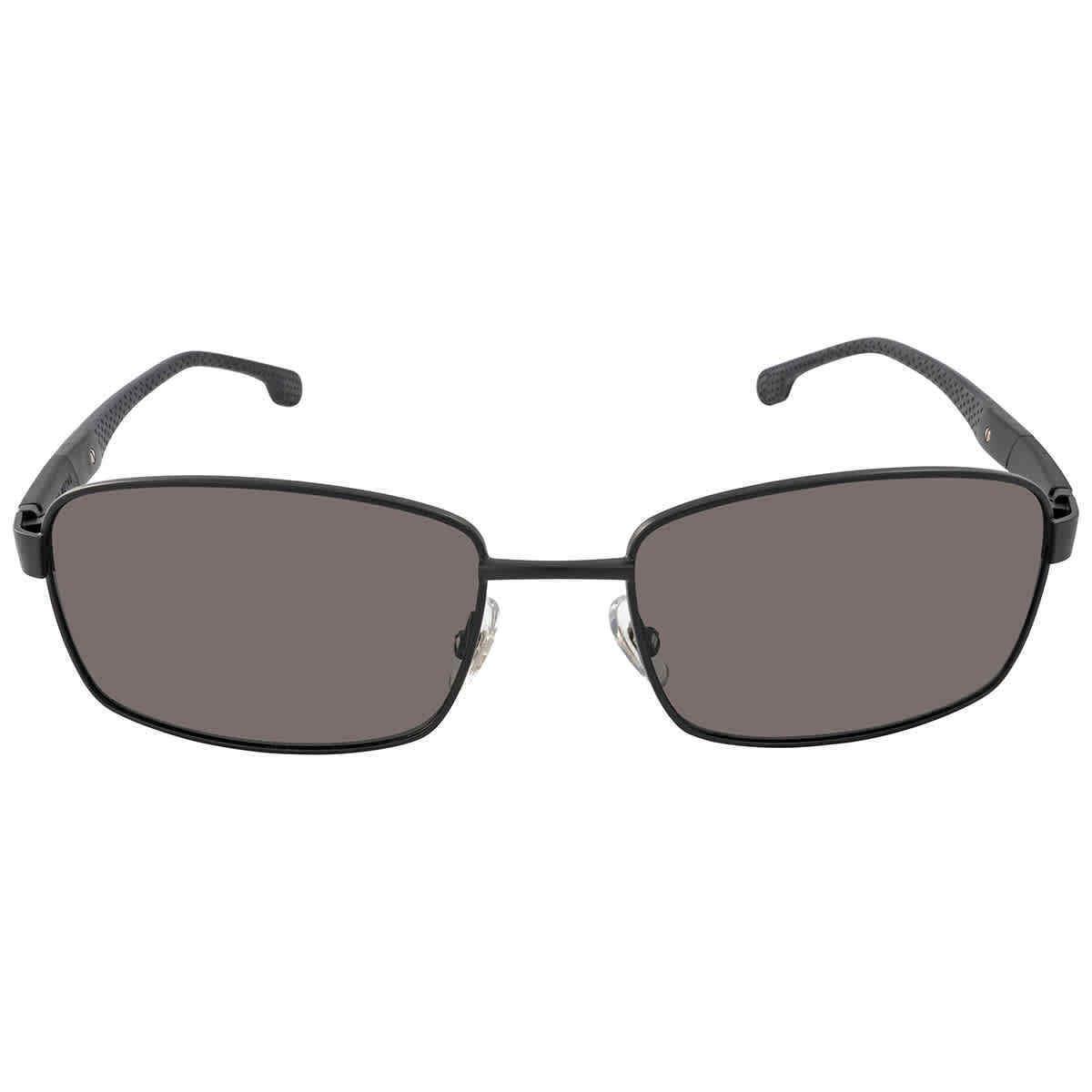 Carrera Polarized Grey Rectangular Men`s Sunglasses Carrera 8037/S 0003/M9 58