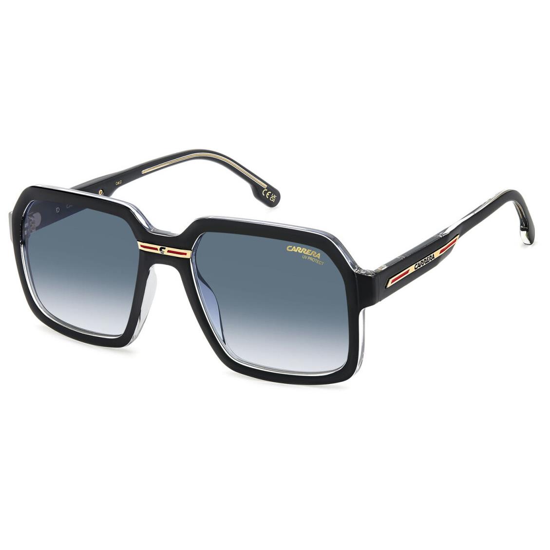 Carrera Victory C 08/S 7C5 08 Black Crystal/dk Blue Shaded Men`s Sunglasses