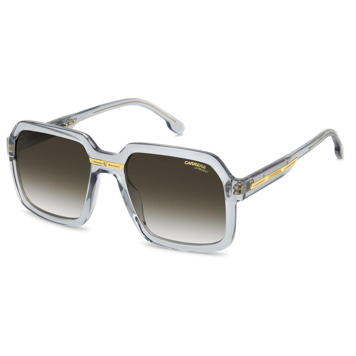 Carrera Victory C 08/S KB7 9K Grey/green Shaded Square Men`s Sunglasses - Frame: Grey, Lens: Green shaded