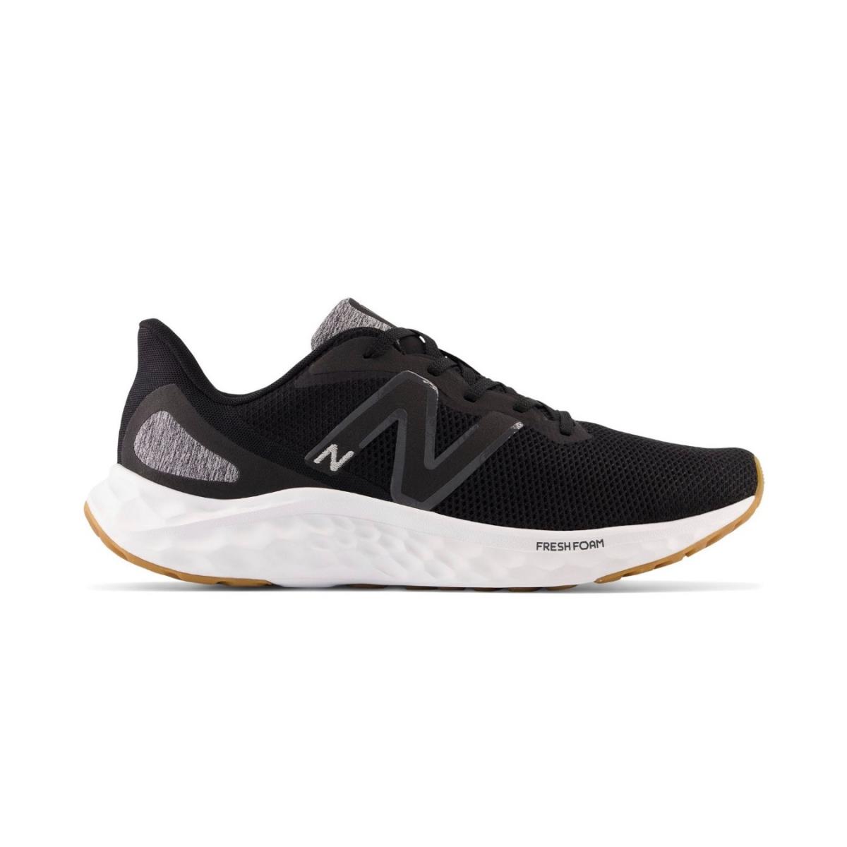 New Balance Arishi V4 Fresh Foam Men`s Mesh Low Top Athletic Gym Shoes Sneakers - Black/White/Gum