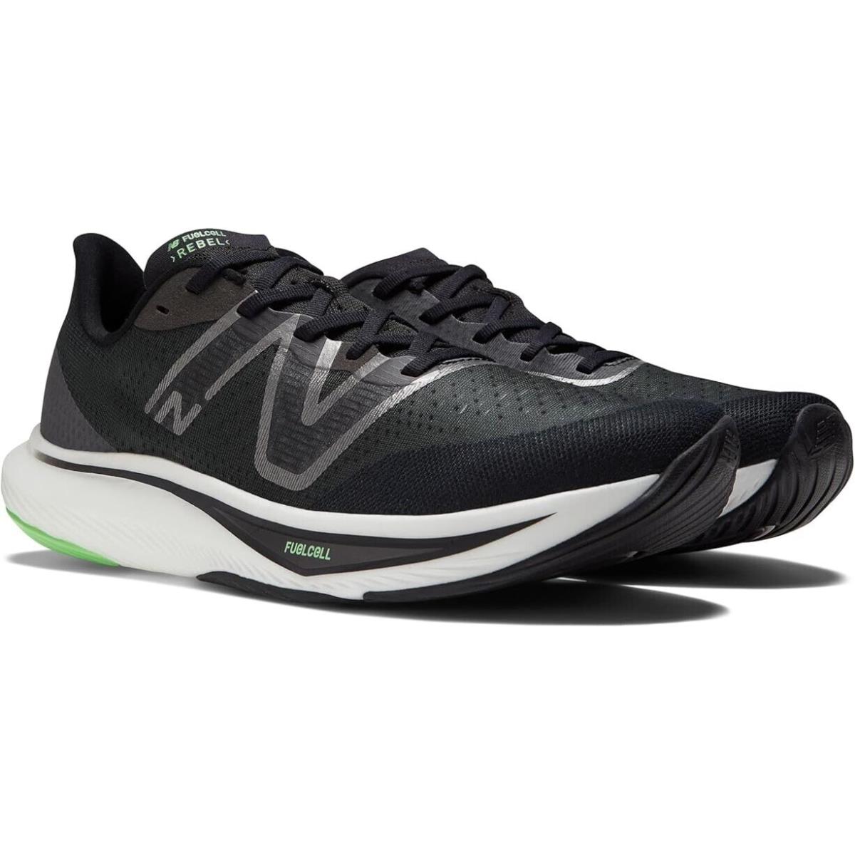 New Balance Men`s Fuelcell Rebel V3 Running Shoes Black/blue - Black