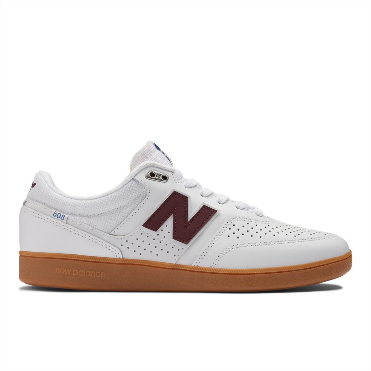 New Balance Numeric Men`s Brandon Westgate 508 White Nb Burgundy Shoes